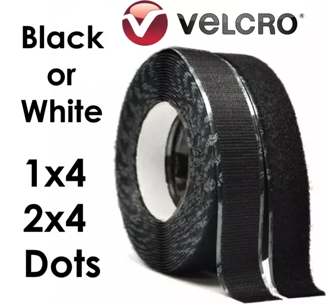 Velcro 15 Pcs Heavy Duty Hook and Loop Strip Adhesive Sticky Back Fastener  BLACK