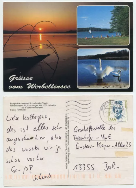 58041 - Grüße vom Werbellinsee - Ansichtskarte, gelaufen 1.8.2003