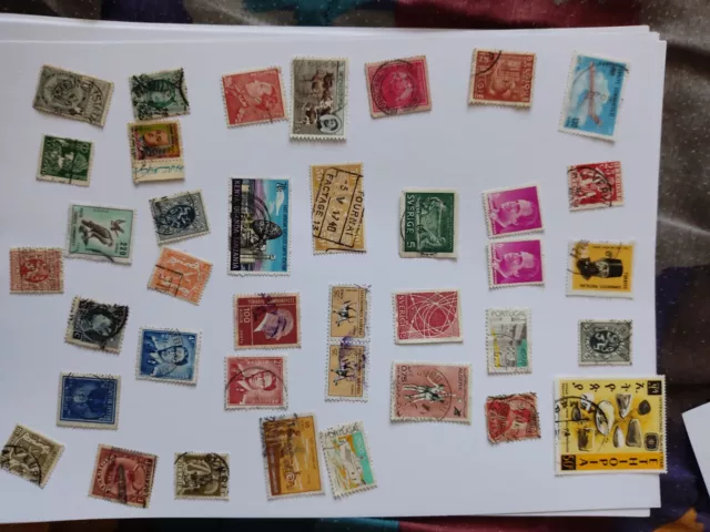 timbres monde lot de 70 timbres Amérique du sud et Afrique