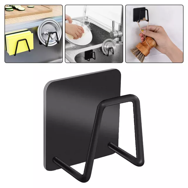 Kitchen Sponges Holder Self Adhesive Sink Sponges Drain Rack Stainless Steel ZO