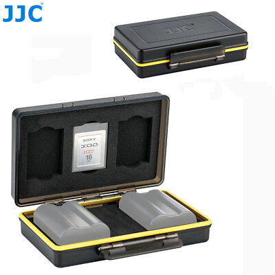2 BATTERIA DELLA FOTOCAMERA + 3 XQD Memory Card Case titolare per Nikon EN-EL15 Sony NP-FW50
