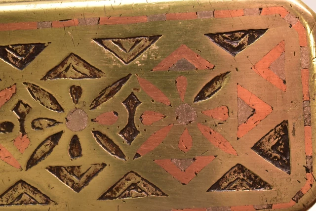 ATQ Philippines Maguindanao Solid Brass Bronze Betel Nut Lidded Box 5" Filipino 10