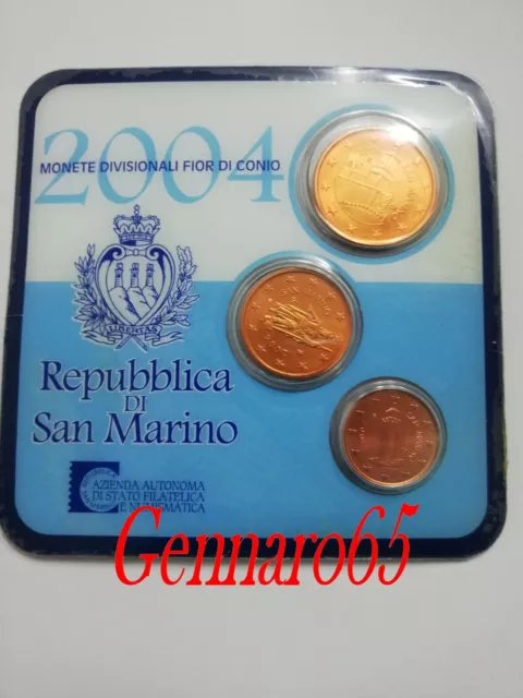 SAN MARINO Tris Monete 1-2-5 Cent Anno 2004 Fdc In Blister EUR 6,50 -  PicClick IT