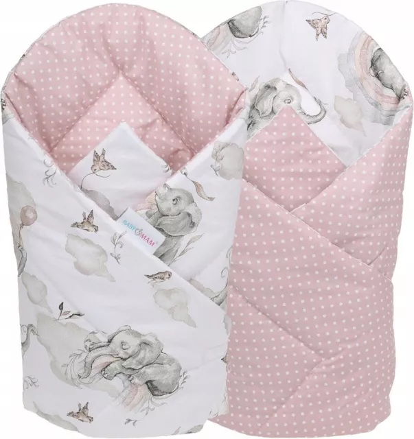 Baby Swaddle Wrap Newborn Bedding Blanket  Elephant on the cloud