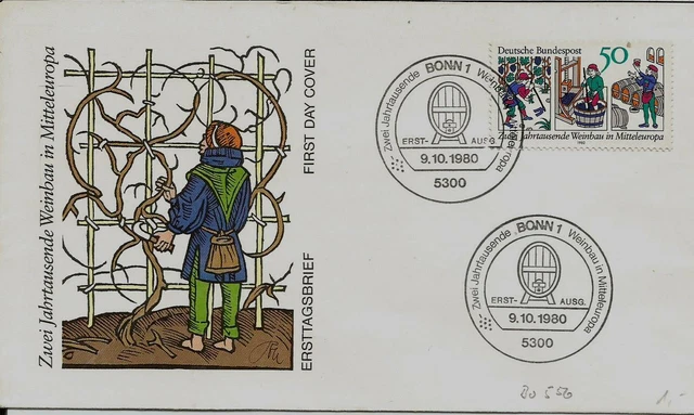 BRD FDC MiNr 1063 (7) Zwei Jahrtausende Weinbau in Mitteleuropa -Landwirtschaft-