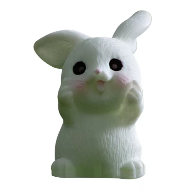 Bunny Figurine Colorful Reusable Desktop Delicate Resin  Rabbit Miniature