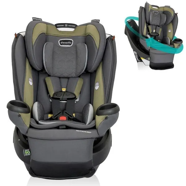 Evenflo Revolve360 Rotational Car Seat exp 12-08-2022 Infant to 10yrs Green