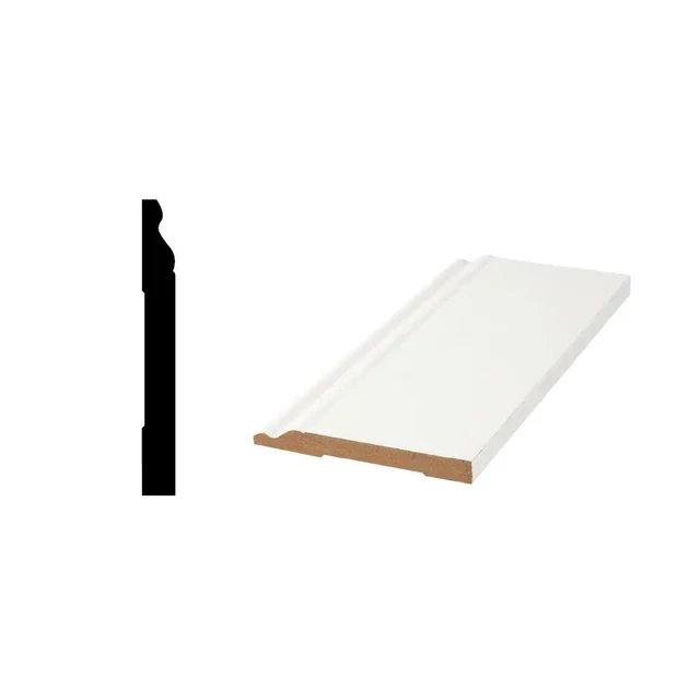 WG 1866 9/16 In. X 5-1/4 In. X 96 In. Primed MDF Base Moulding | (FREE SHIPPING)