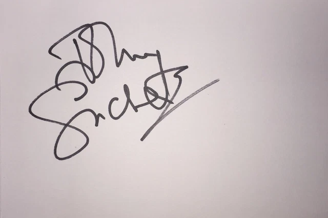 John Suchet Signed 6X4 White Card Tv Autograph Tv Presenter Newsreader & Author