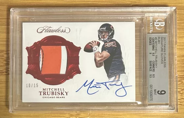 2017 Flawless Mitchell Trubisky Rc Auto Patch Rookie Rpa 10/15 Jersey # Steelers