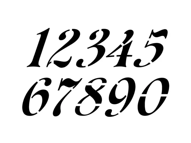 Plantilla de números SIMPLY KNIGHT ITALIC - 3 pulgadas fuente dirección hoja de casa S943