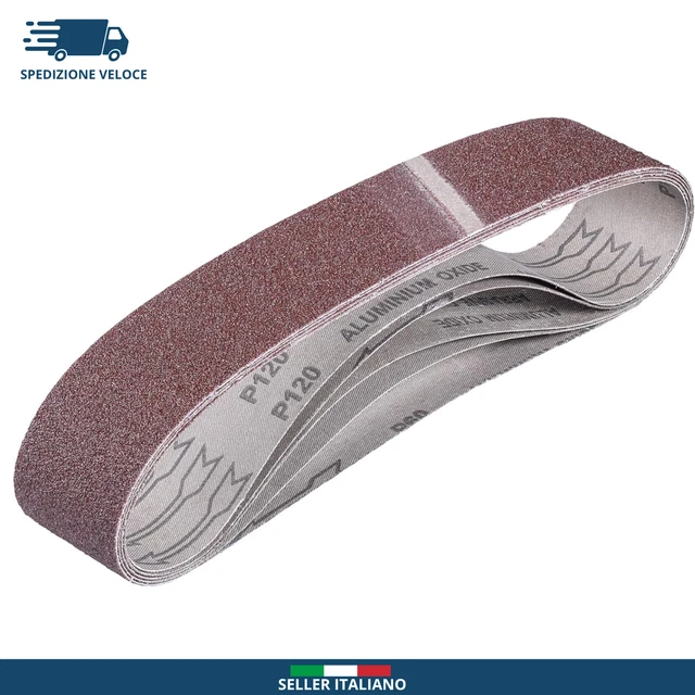 Nastri Abrasivi Tessuto 50x686mm Grana P120 - 10 Pezzi Per Levigatrici - Foto 12