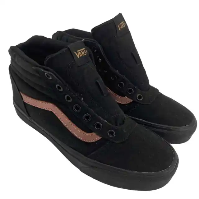 Vans Shoes Womens 8 Black Sk8 Hi Old Skool Canvas Lifestyle Casual Sneakers