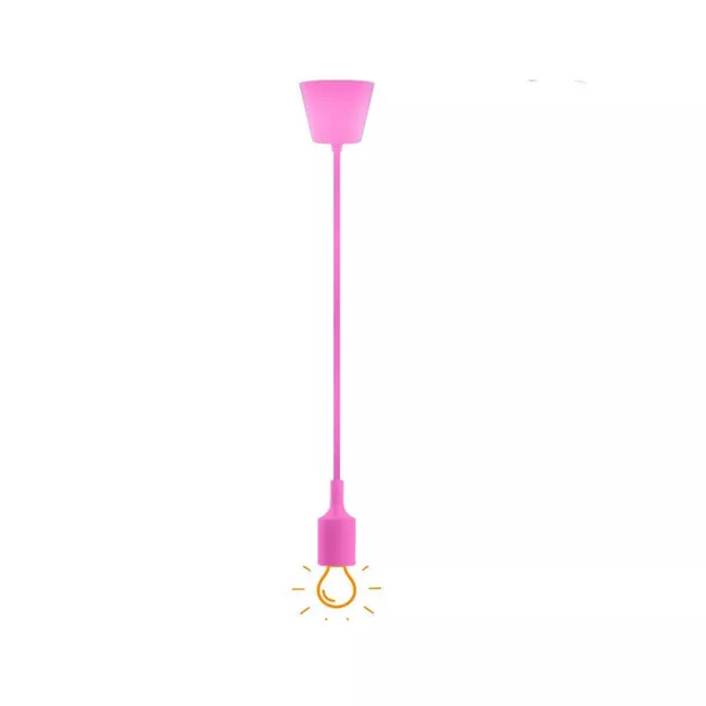 Support de Lampe À Suspension Pendentif Lustre Plafond E27 Rose DT-J02