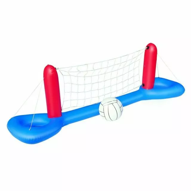 Bestway 52133 Rete Pallavolo Gonfiabile Gioco Piscina per Bambini - Rosso/Blu/Bi