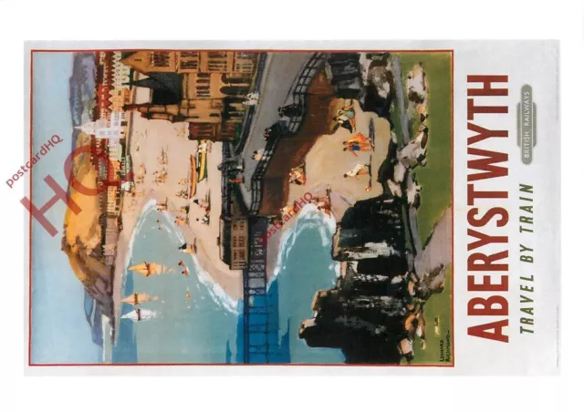 Picture Postcard> RAIL POSTER, ABERYSTWYTH (REPRO)