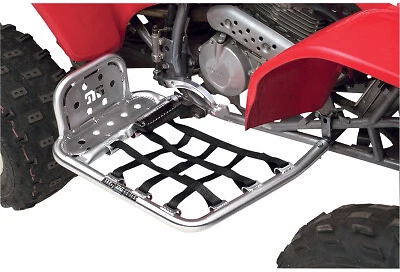 DG Performance HG Alloy Series Nerf Bars Silver Bar - Black Web #607-2130