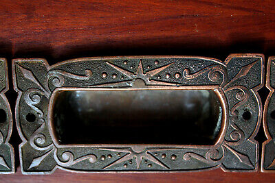 4 pcs Antique 1800's Copper/Bronze Window/Drawer/Door/Sash Finger Pull Recessed