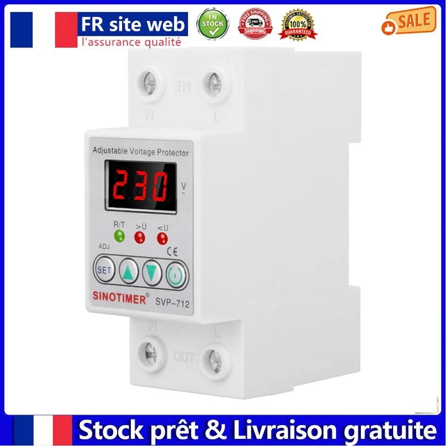 Digital Over Under Voltage Protective Device Automatic Reset Protector Relay fr