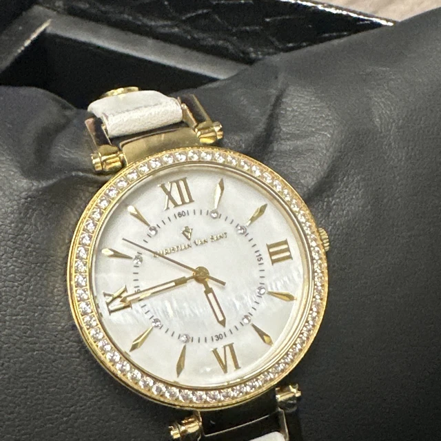 Christian Van Sant Women's Petite White MOP Dial Watch - CV8132