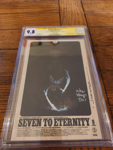 Seven To Eternity #1 CGC 9.8 The Comic Bug Variant * Signed *