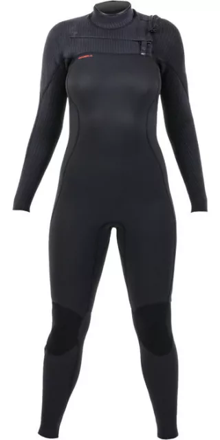 O'Neill Womens Hyperfreak+ 4/3mm Chest Zip Wetsuit - Black