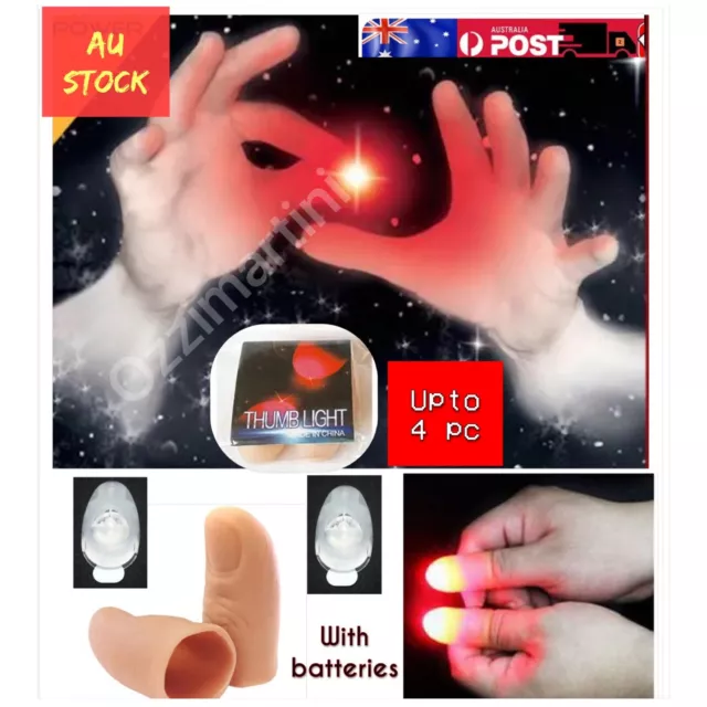 Magic Thumb Light  Finger trick Fingers LED Tricks  Magic Props Lights Toys 2/4