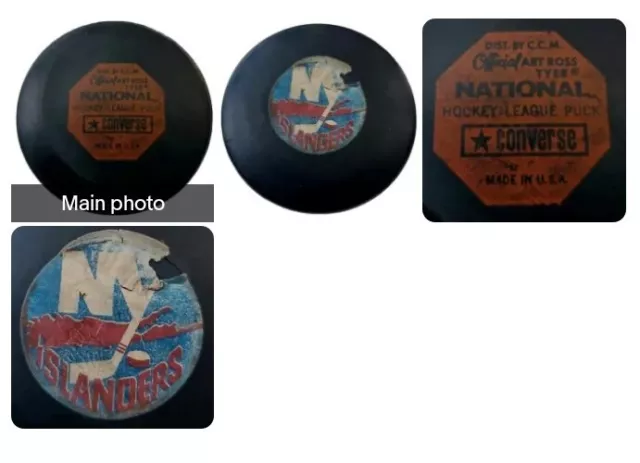 Ny Islanders Isles Art Ross Converse Ccm Tyer Nhl Official Game Puck Usa Rubber