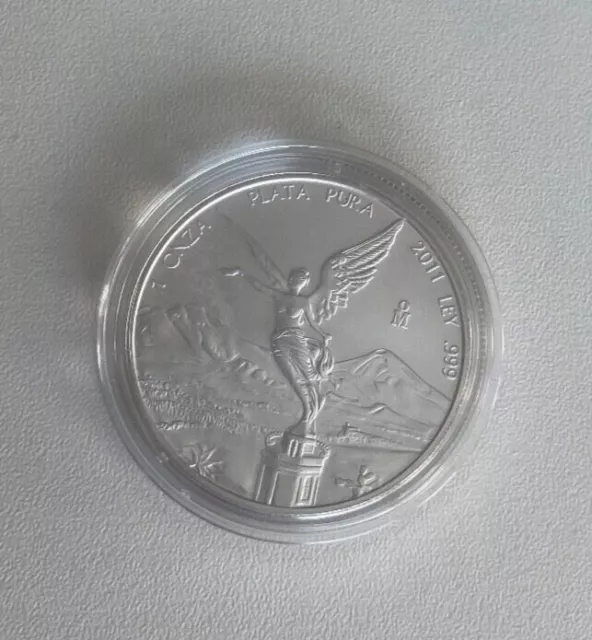 1 oz Silber Libertad 2011 Mexiko, Plata Pura Siegesgöttin , Neu in Kapsel