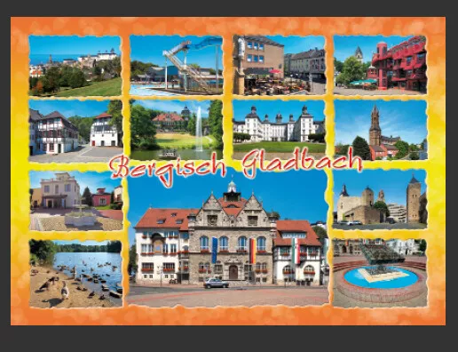 Postkarte – Ansichtskarte - Bergisch Gladbach - Weltpostkarte im Format 10,5 x 1