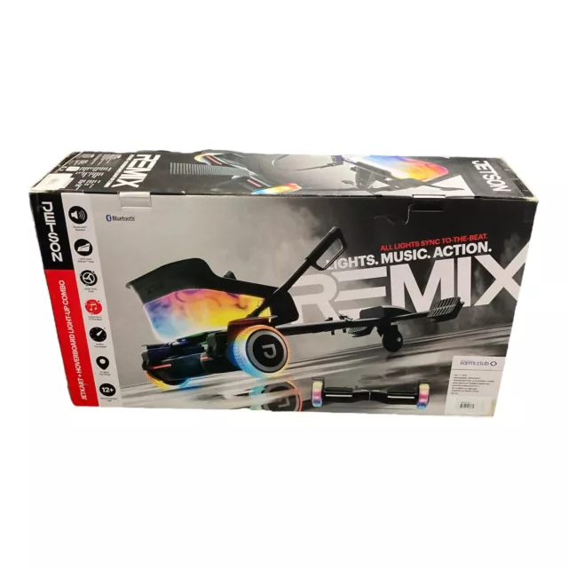 Jetson Remix Light-Up Hoverboard and Go-Kart Combo, UL2272 Certified