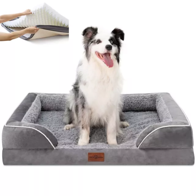 Orthopedic Dog Bed Medium Large Memory Foam Pet Sofa Cushion Removable Cover US