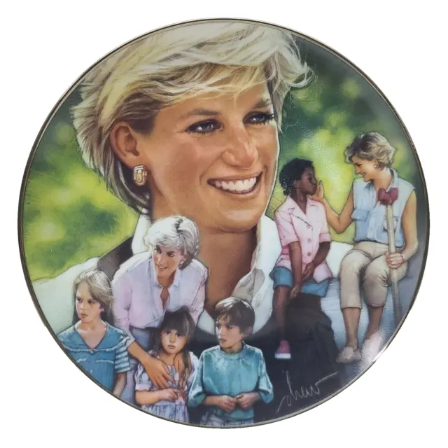 Diana Princess of Wales Plate Franklin Mint Heirloom Porcelain Limited No HA5262