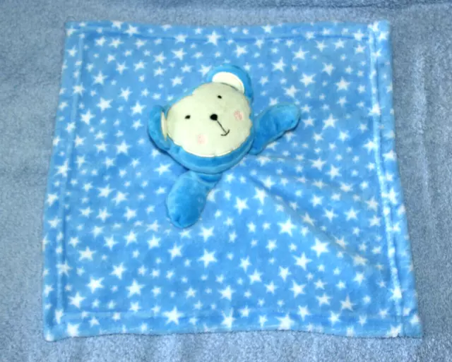 Babygro Doudou Ours Singe Plat Bleu Blanc Etoiles Etat Neuf