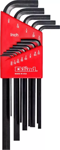 10213 Hex-L Key Allen Wrench - 13Pc Set SAE Inch Sizes .050-3/8 Long Series