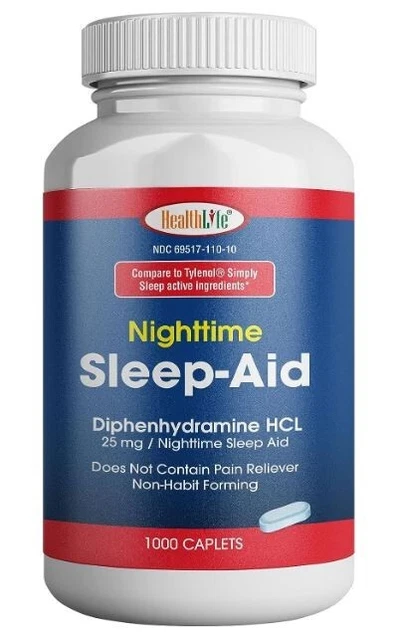 Pastillas para dormir difenhidramina 25 mg x 1000 (compra a granel)