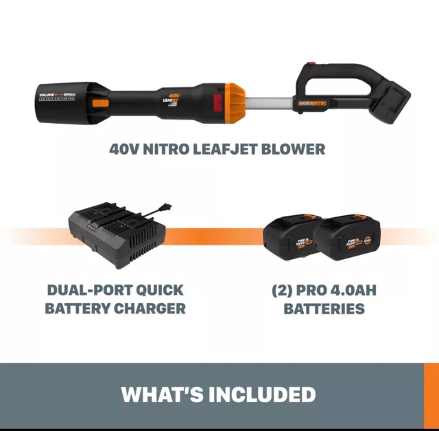 WG585 Worx Nitro 40V Power Share Pro Leafjet Cordless Leaf Blower