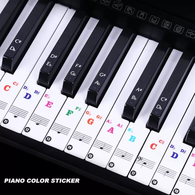 Autocollants de couleur pour clavier de piano pour enfants