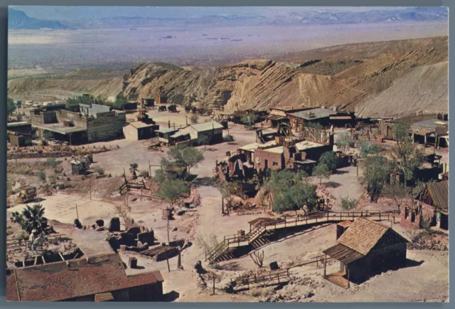 Postcard Calico Ghost Town California Birds Eye View of CA Bernardino Gold Town