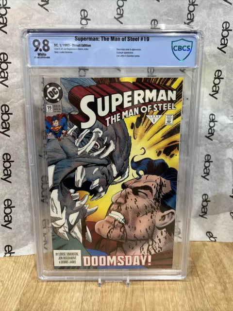 Superman: The Man of Steel Issue 19 Cbcs Not Cgc  9.8 - Doomsday App Comic 1993