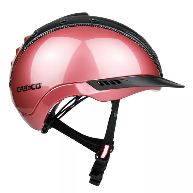 Reithelm CASCO Mistrall 2 Edition rose sw Struktur Sicherheitsreithelm Reitkappe