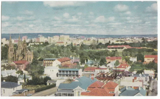 Adelaide Panorama from Hotel Australia incl Oval Old Photo Postcard early 1960's