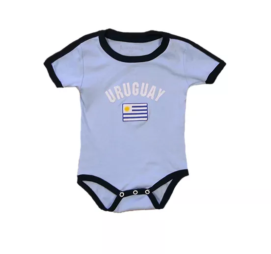 Uruguay Baby Bodysuit Infant 100% Cotton Soccer Futbol Jersey Flag T-Shirt