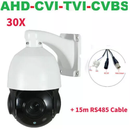 30X Zoom AHD/TVI/CVI/CVBS 1080P PTZ Dome IR Camera