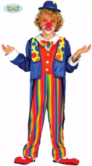 Guirca Costume da Clown Pagliaccio Bambino Carnevale Pantaloni Giacca Papillon