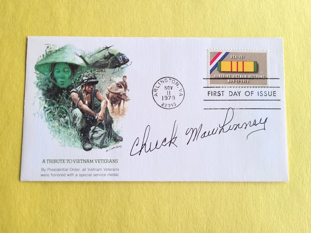Charles Mawhinney   Vietnam USMC Sniper 103 Kills Signed   FDC No Inscription!