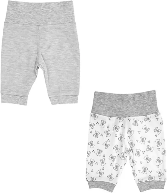 Jacky Baby Jogginghose 2er-Pack  Grau weiß UNISEX Gr. 50/56 - 86/92