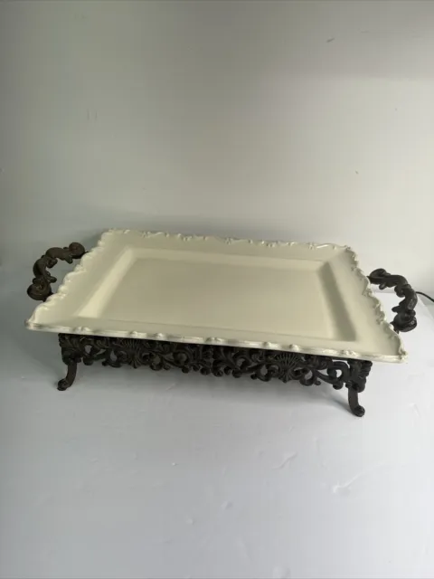 Chris Madden For Jcpenney-Foret Corvella Rectangular Tray With Stand 19 3/8 X 12