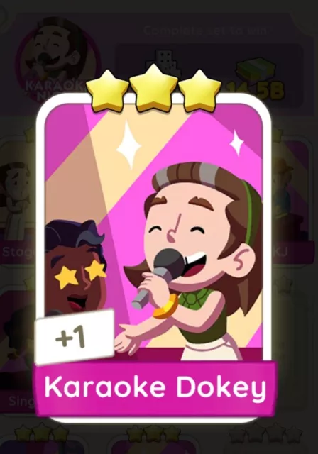monopoly go cards 3⭐️stars- Karaoke Dokey. Fast Sent🚀⚡️