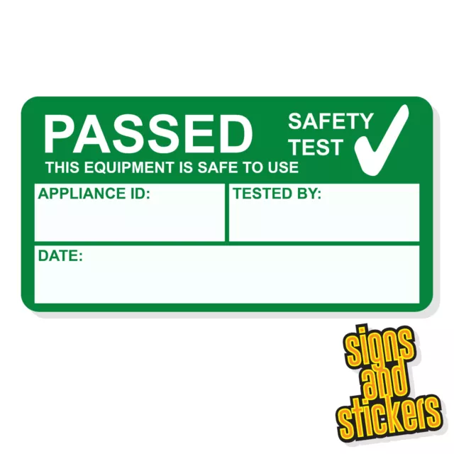 500 autocollants PAT Test Pass étiquette passée, étanche pas papier bon marché